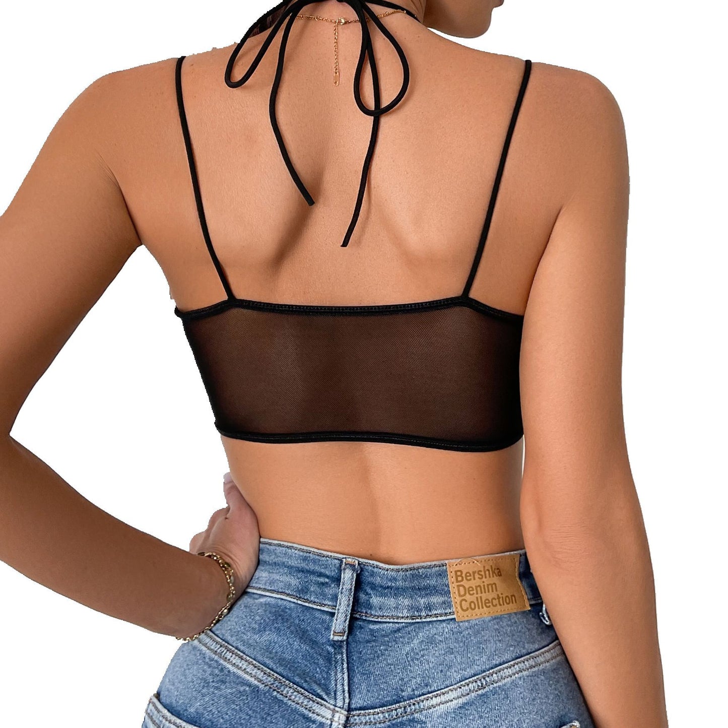 ✨ Spicy｜Sheer Mesh Push-Up Boned Corset Top