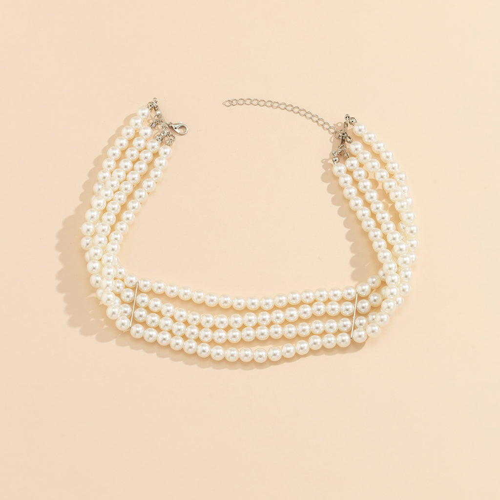 📿 Choker + Handmade Layered Pearl Necklace – Street Snap Favorite