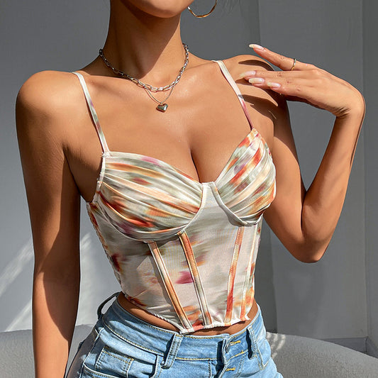 🌶 Spicy｜Retro French Floral Bustier