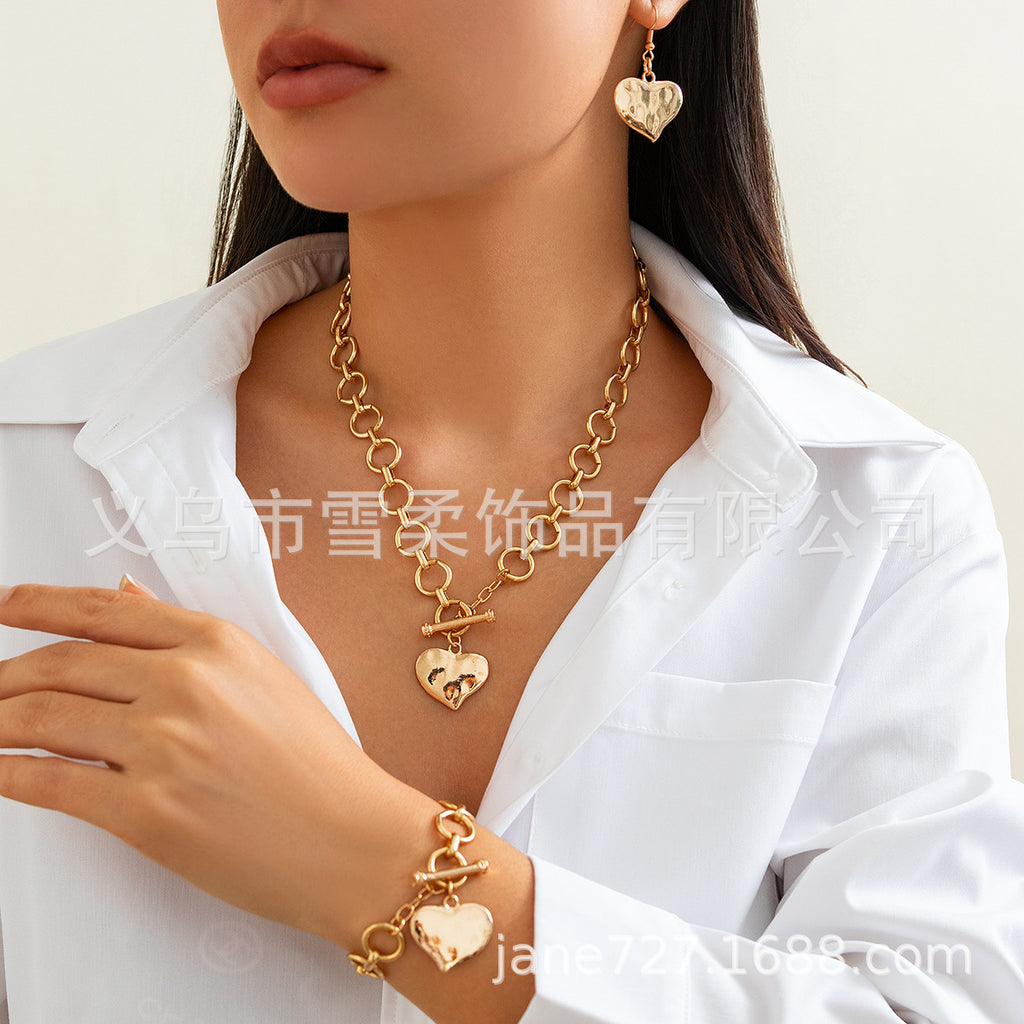 ✝️ Necklace + Alloy Cross Pendant Necklace – Minimalist Flat-Link Chain