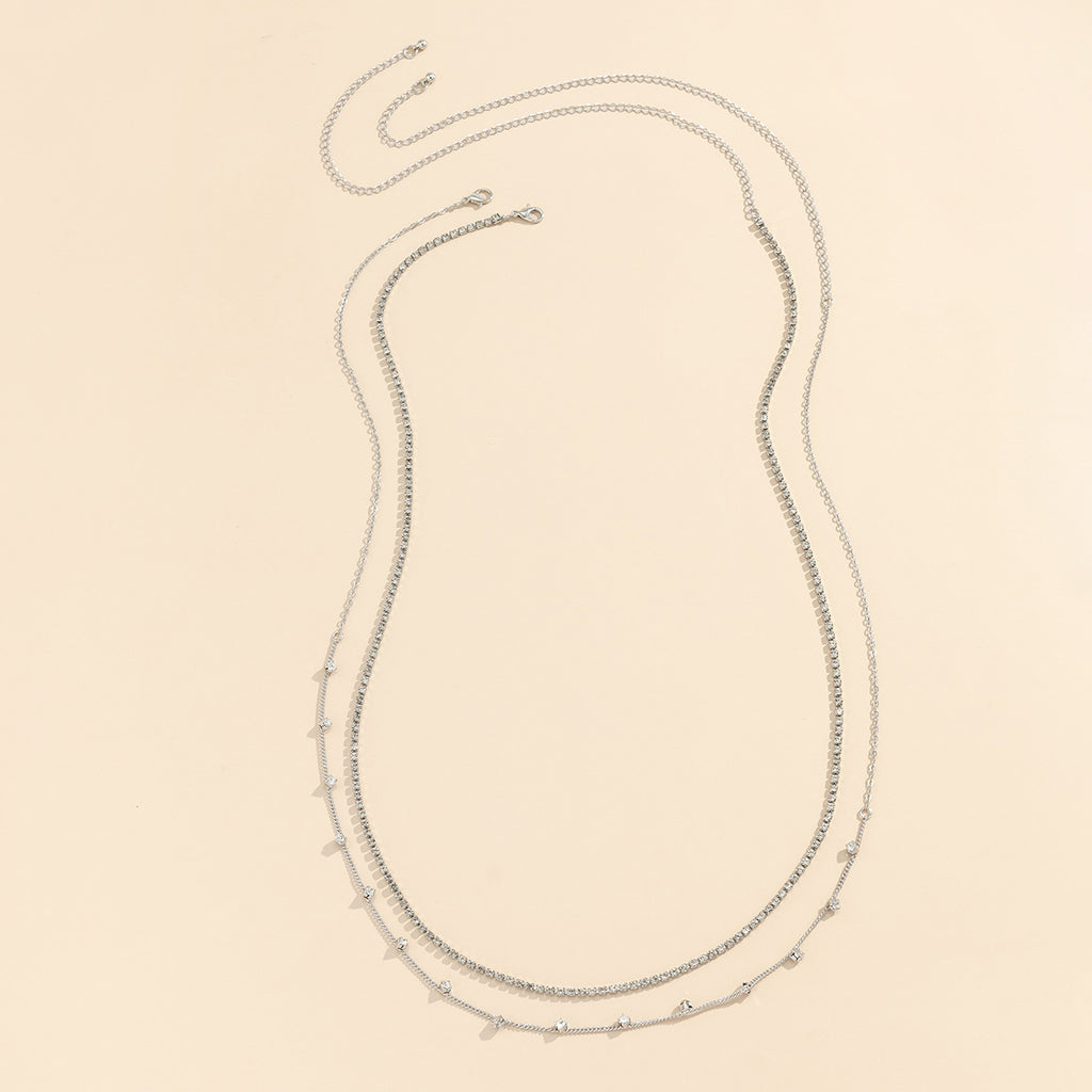 ✨ Waist Chain + Double-Layer Rhinestone Body Belt – Beach Glam