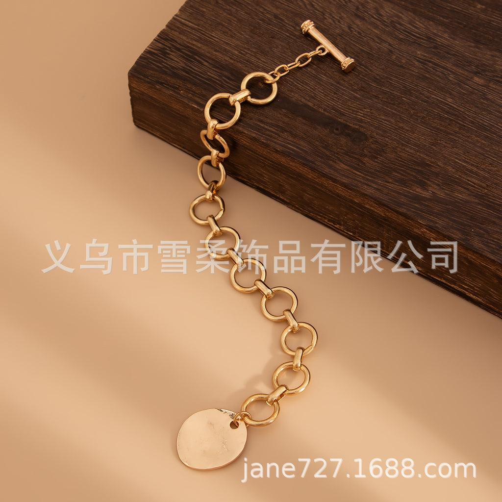 ✝️ Necklace + Alloy Cross Pendant Necklace – Minimalist Flat-Link Chain