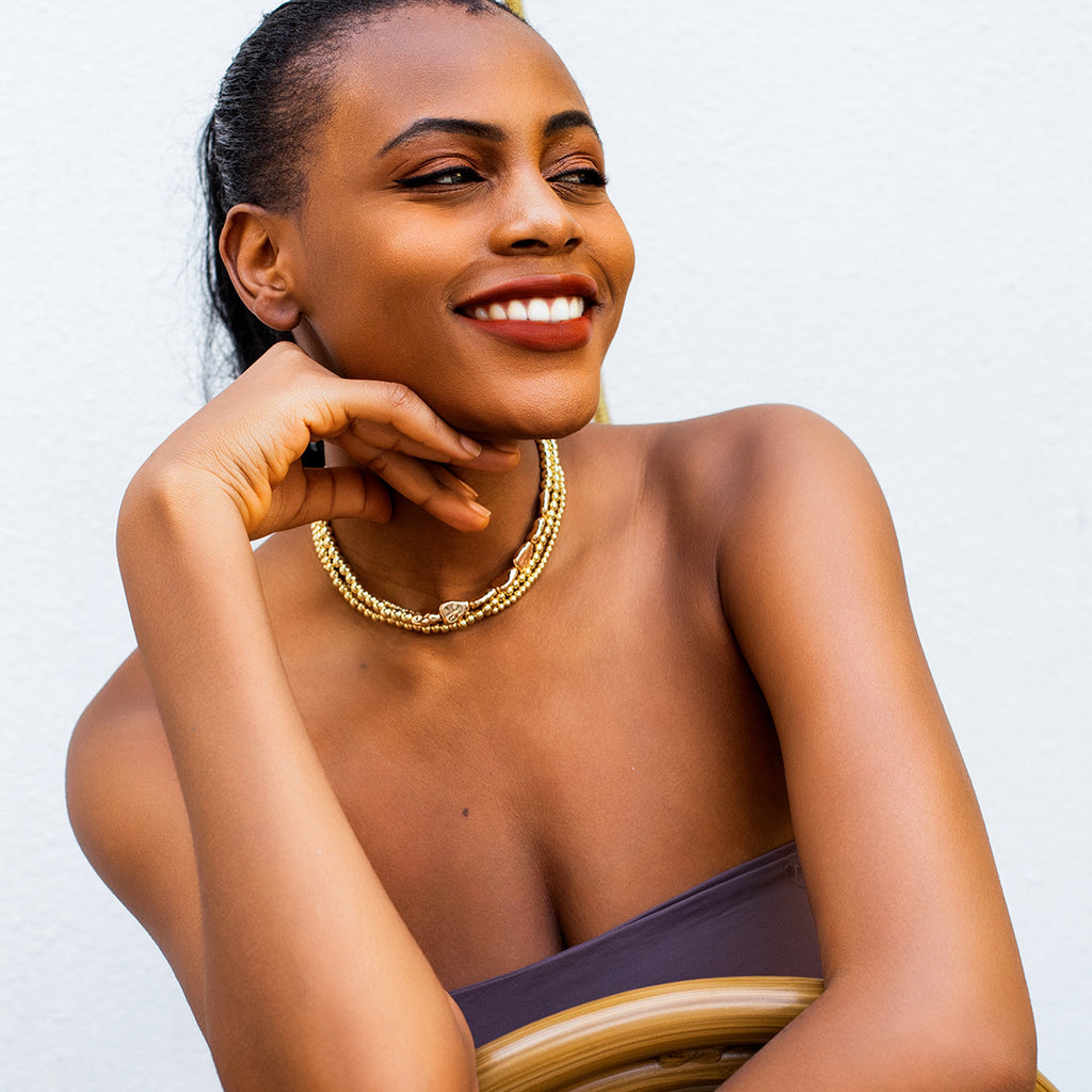 💫 Necklace + Woven Pearl Baroque Layered Necklace – Retro Glam