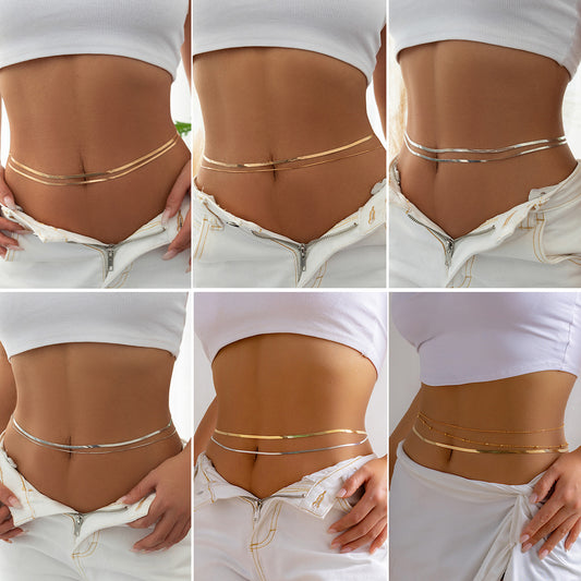 ✝️ Waist Chain + Cross Fringe Metal Body Chain – Vacation Style