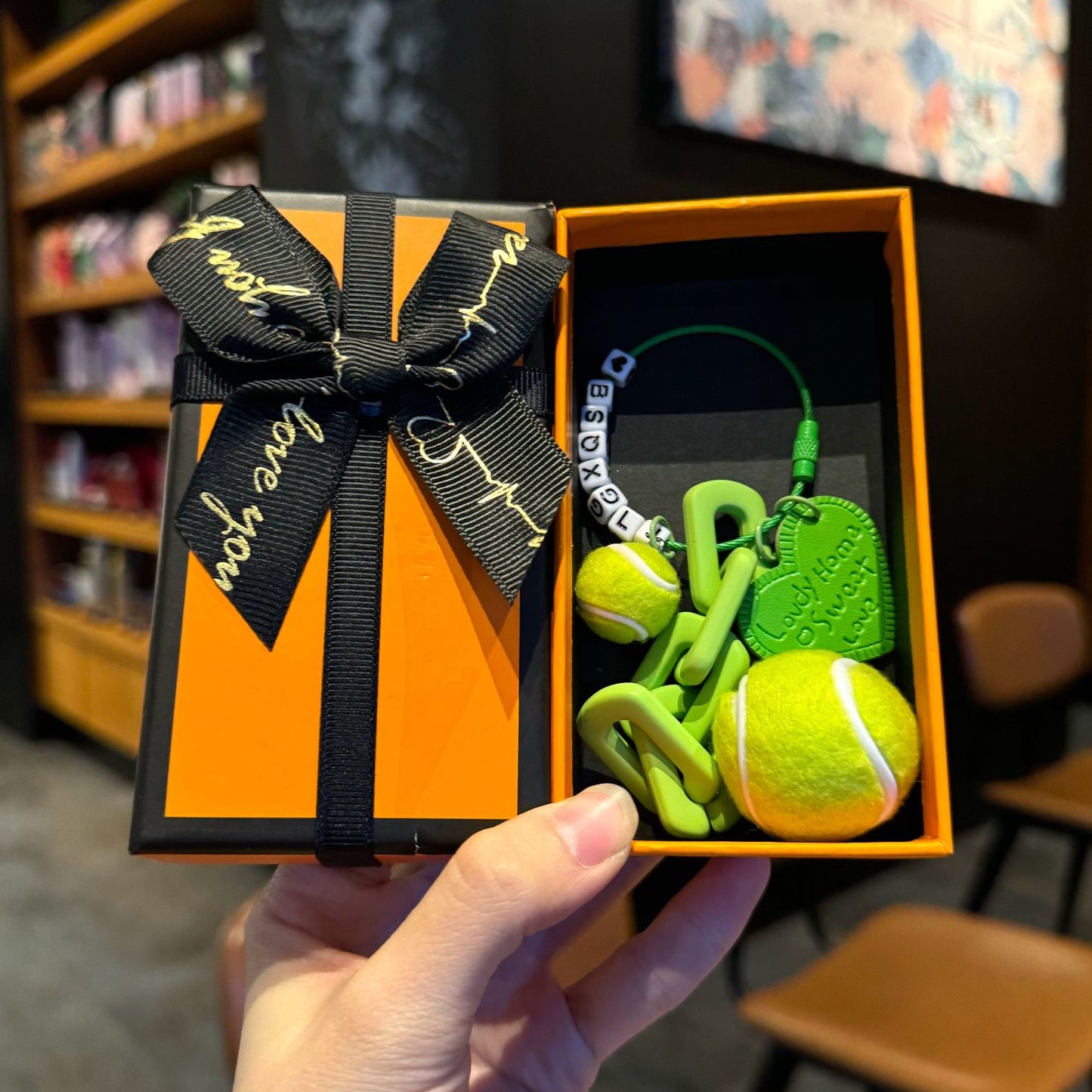 🎾 Heart-Shaped Tennis & Badminton Keychain — Macaron Colors for Gifts & Bags