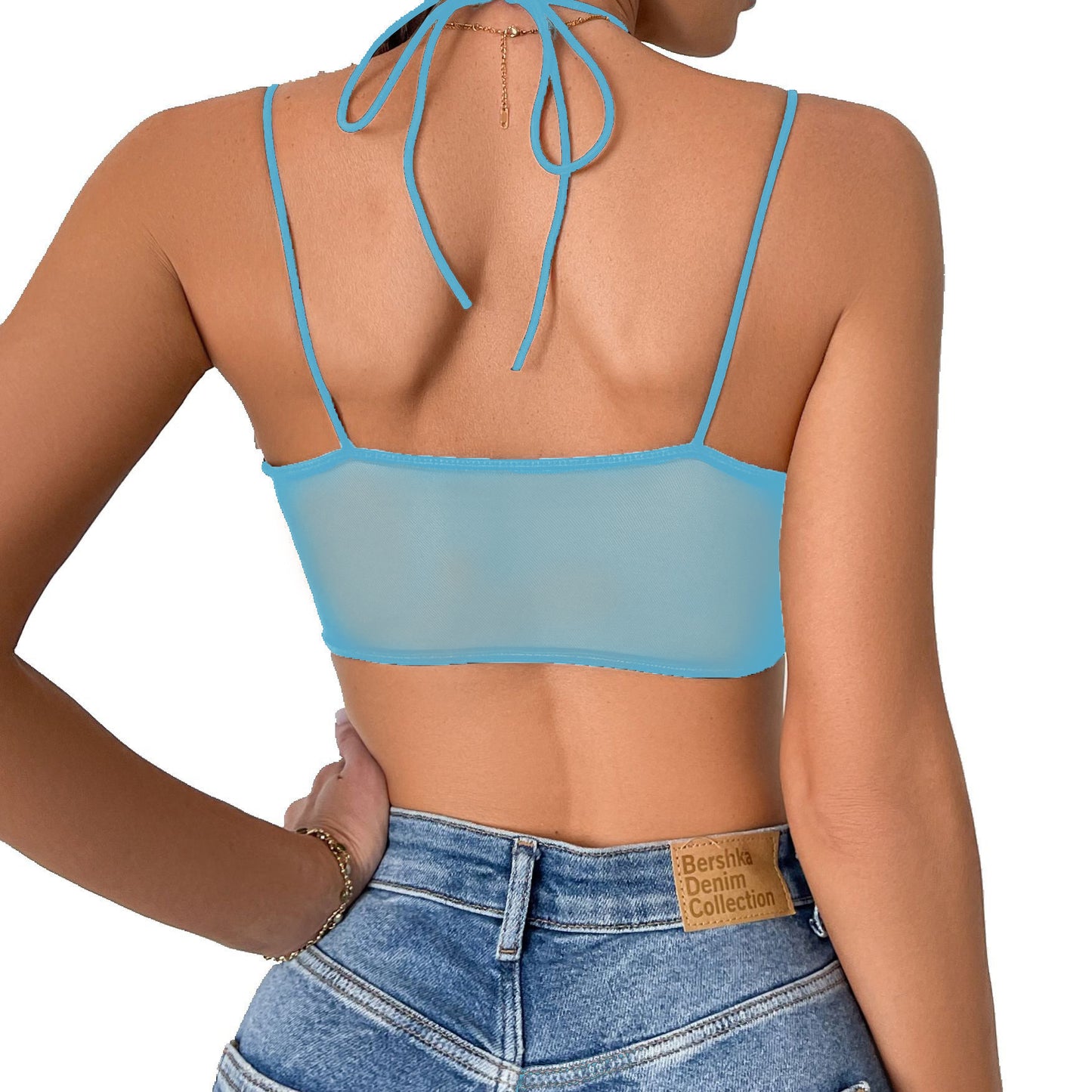 ✨ Spicy｜Sheer Mesh Push-Up Boned Corset Top