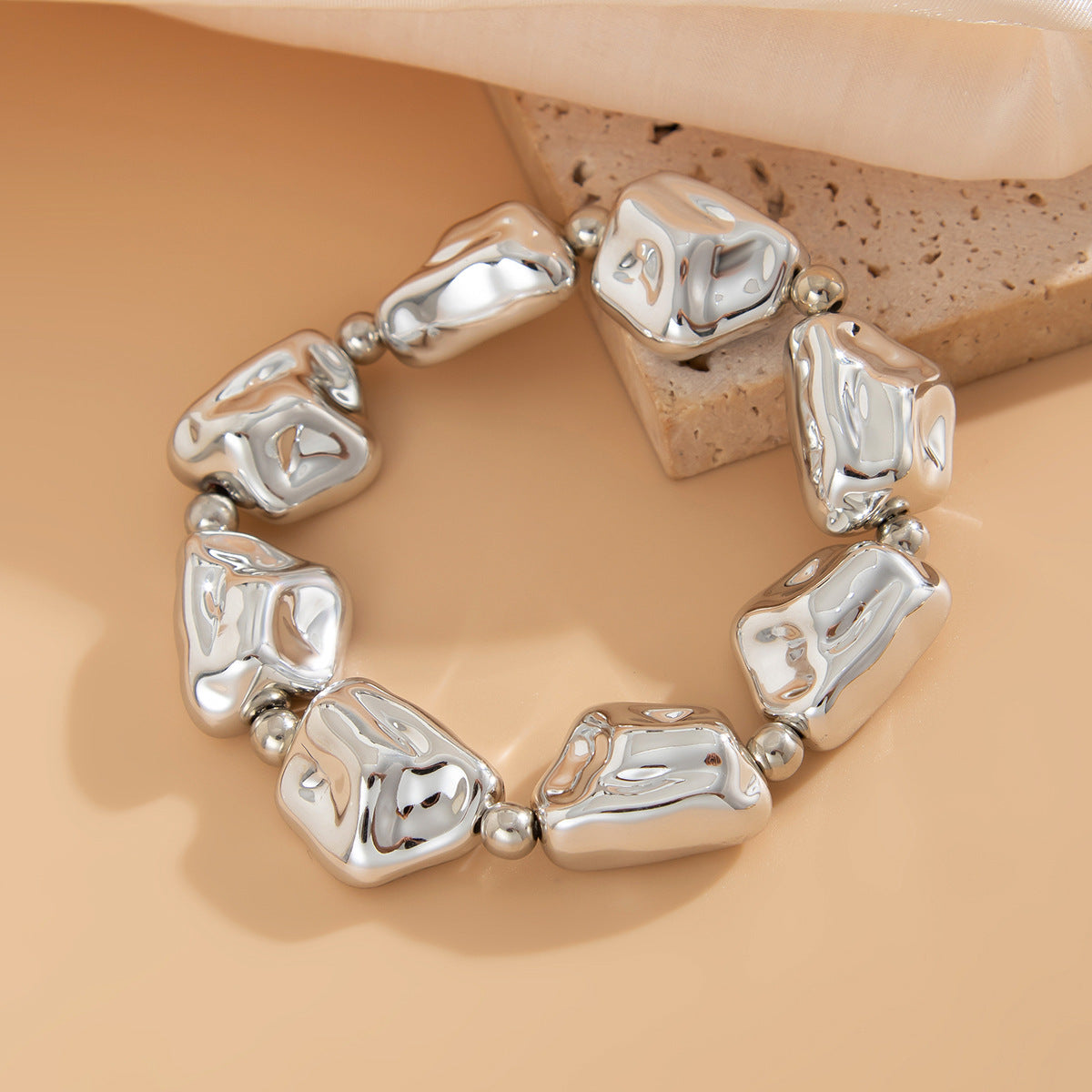 🧿 Necklace Set + Irregular CCB Beads + Geometric Pearl Layered Necklace