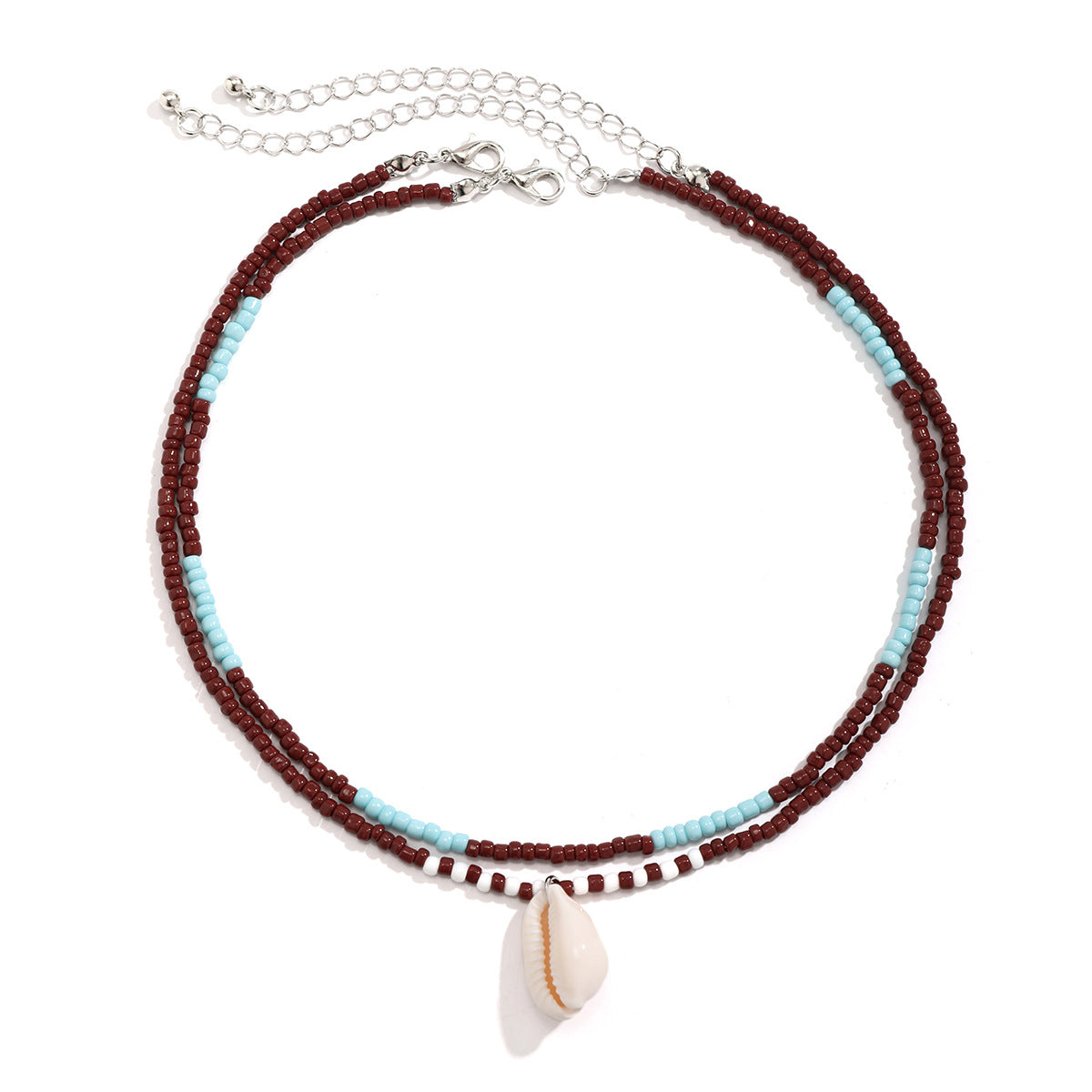 🌊 Necklace + Beaded Starfish & Shell Necklace – Coastal Beach Style