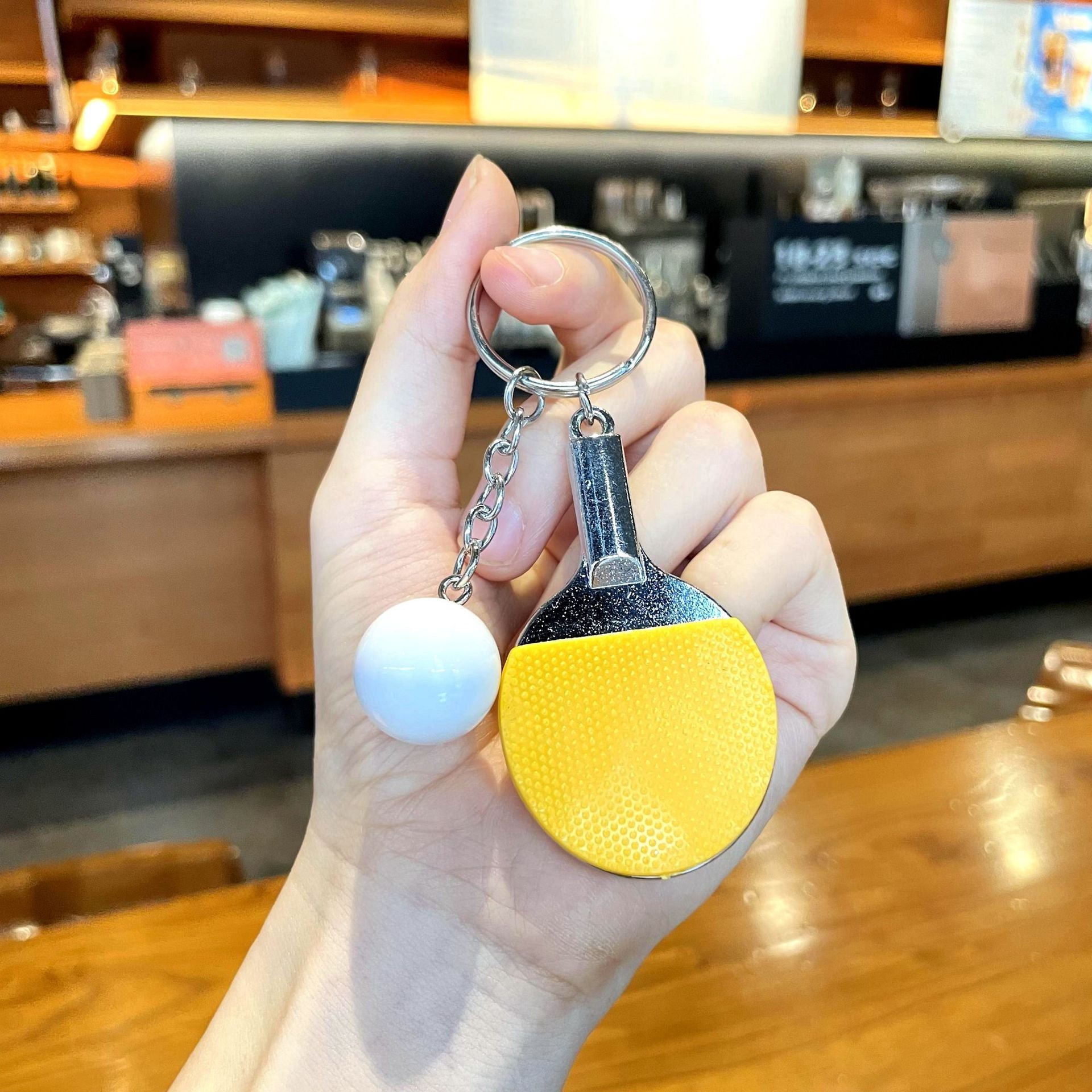 🏓 Mini Table Tennis Racket Keychain