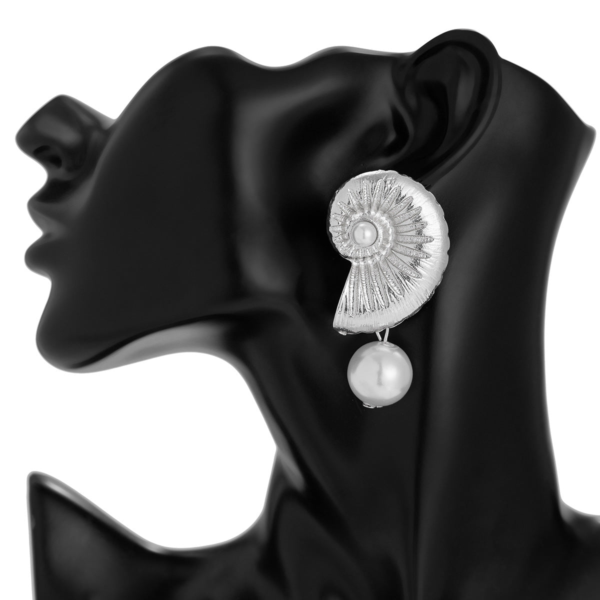 🐚 Earrings + Seashell Pearl Stud Earrings – Beach Vibe