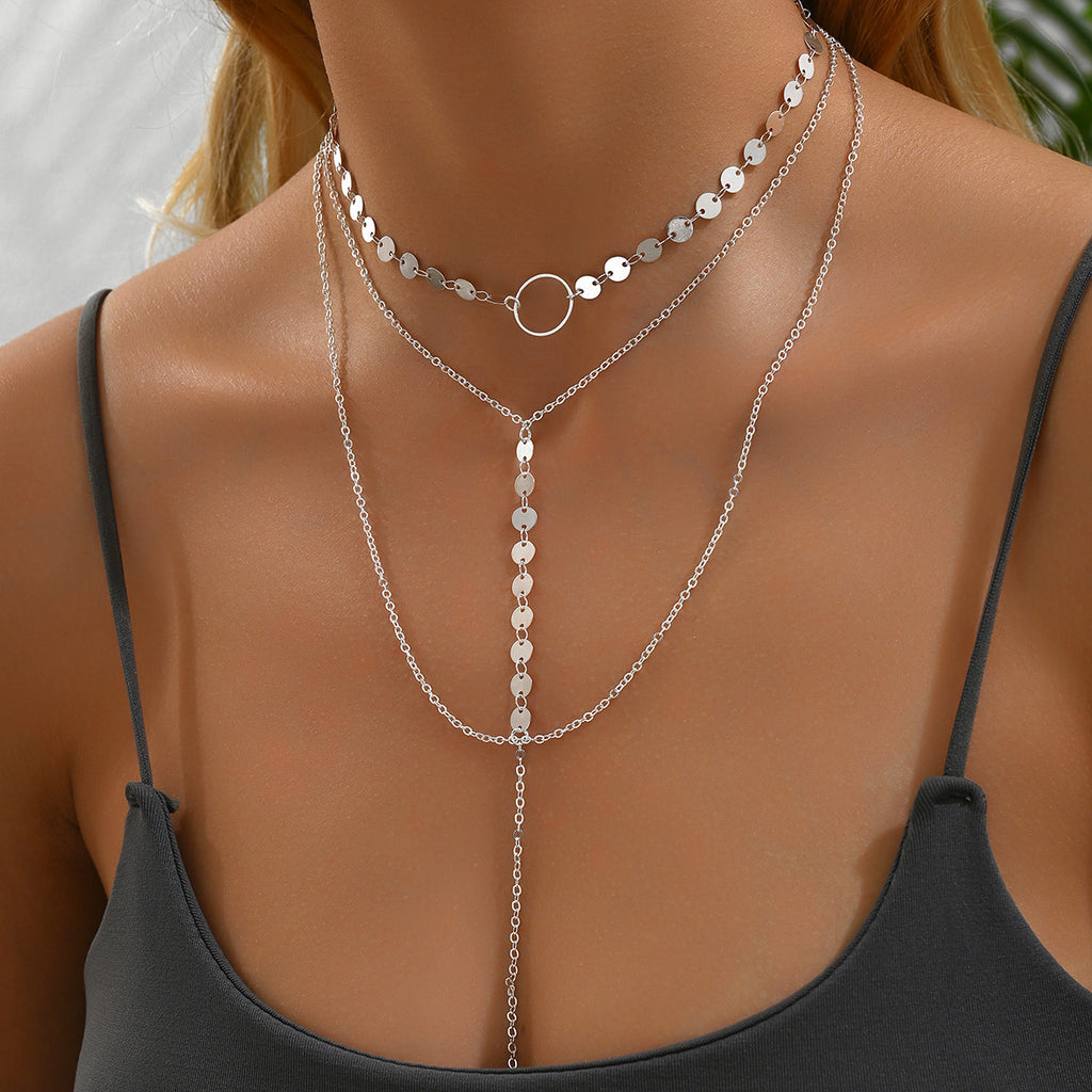 🌟 Necklace + Handmade Sequin Fringe Necklace – Street Snap Collar