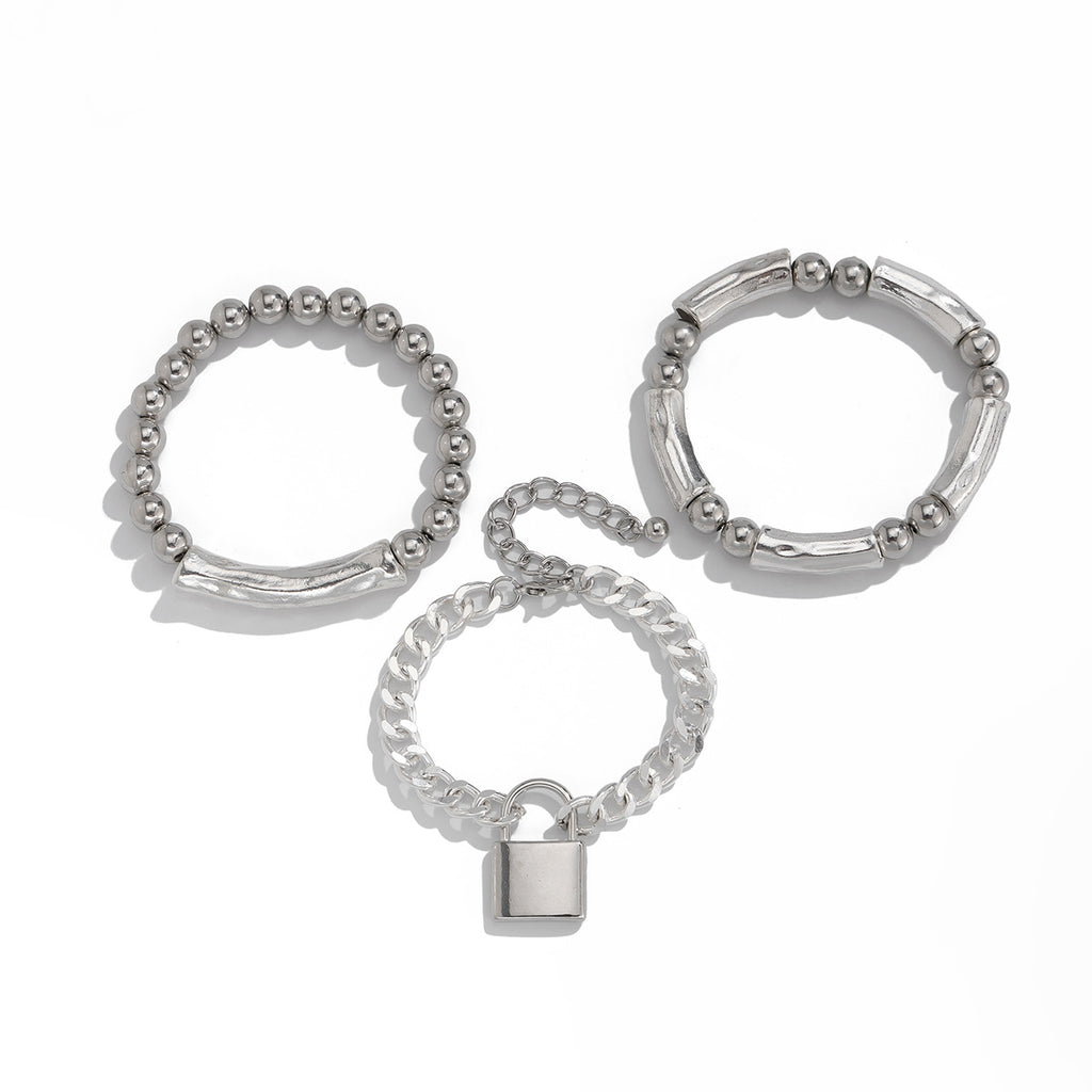 💝 Bracelet Set + Pearl Bead Bracelet With Hollow Heart Charm – Sweet Style