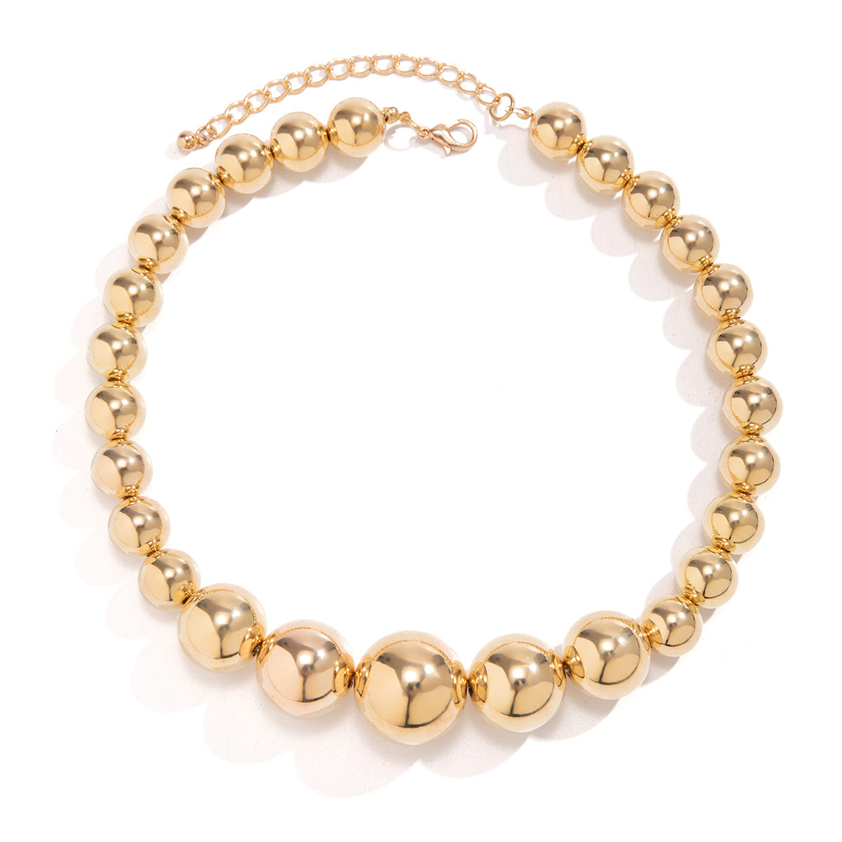 💥 Necklace + Punk Geometric Beaded Choker – Bold Statement