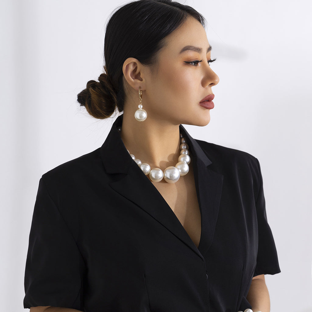 🎭 Necklace + Beaded Tribal Pearl Necklace – Ethnic Vibe