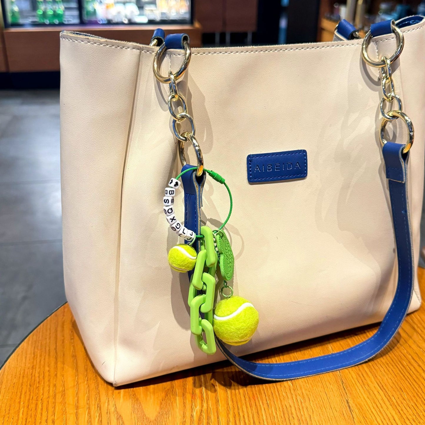 🎾 Heart-Shaped Tennis & Badminton Keychain — Macaron Colors for Gifts & Bags