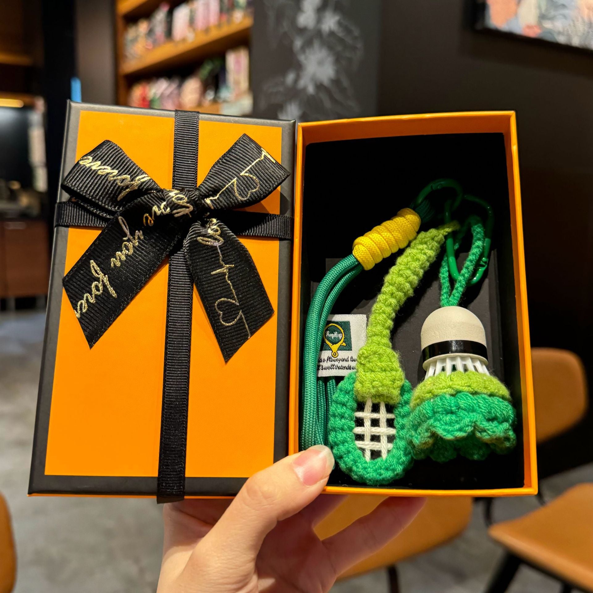 🏸 Crochet Badminton Keychain