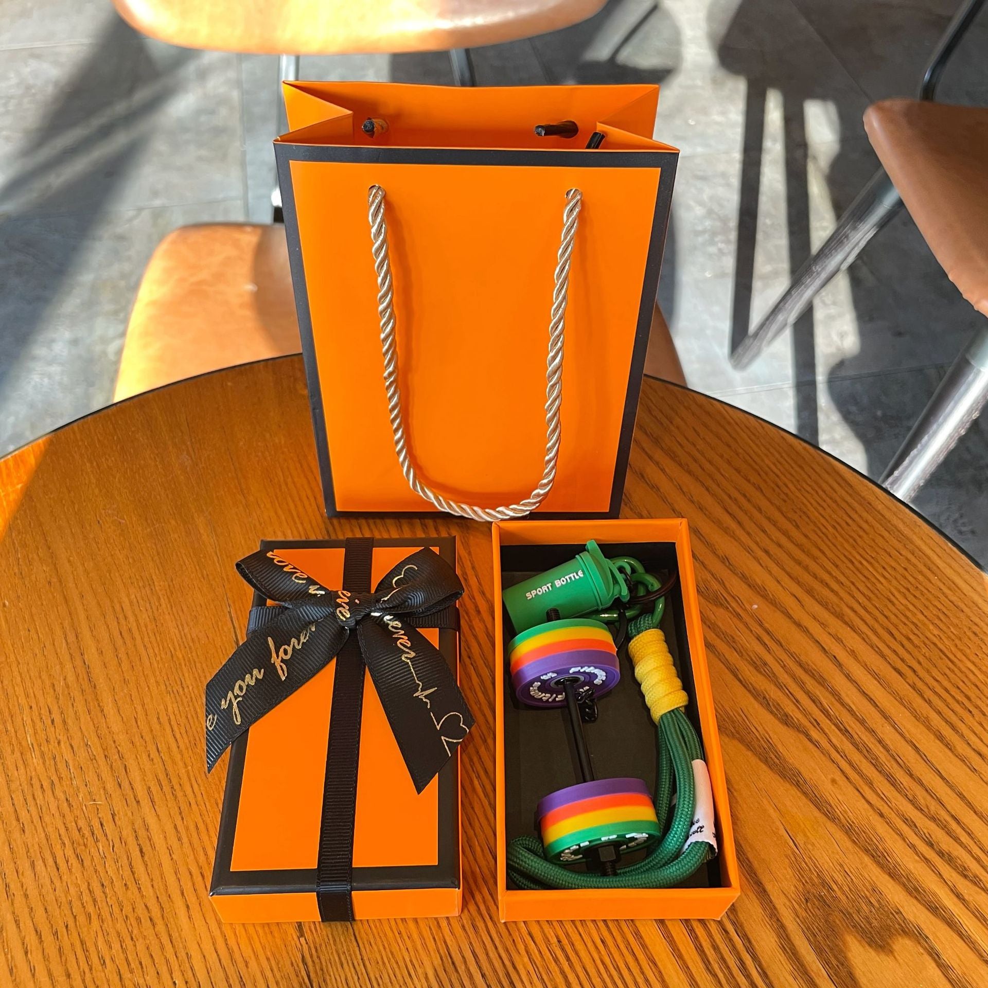 Dumbbell Silicone Keychain