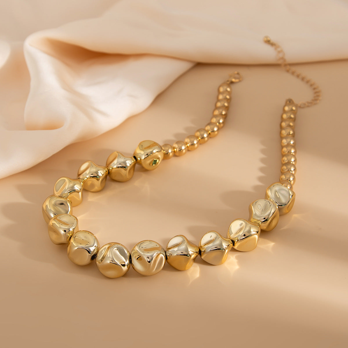 🧩 Necklace Set + Irregular CCB Beads Layered Pearl Necklace