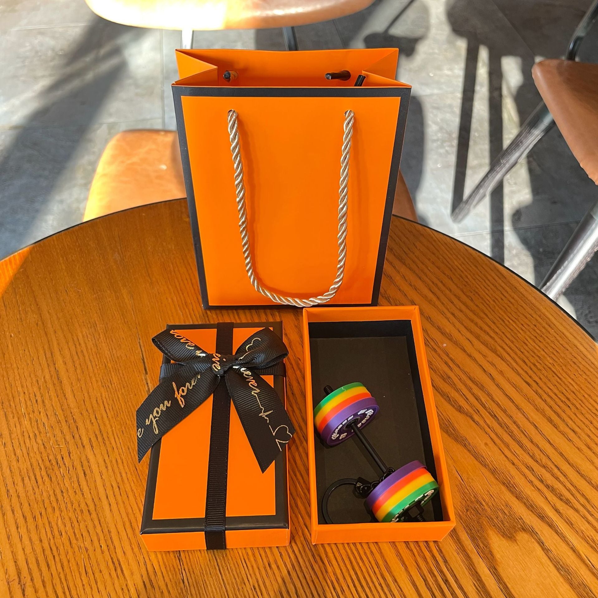 Dumbbell Silicone Keychain