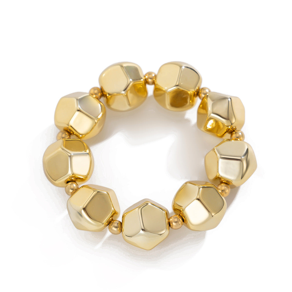 🔵 Necklace Set + Circular Cut-Edge CCB Beads – Irregular Chunky Necklace