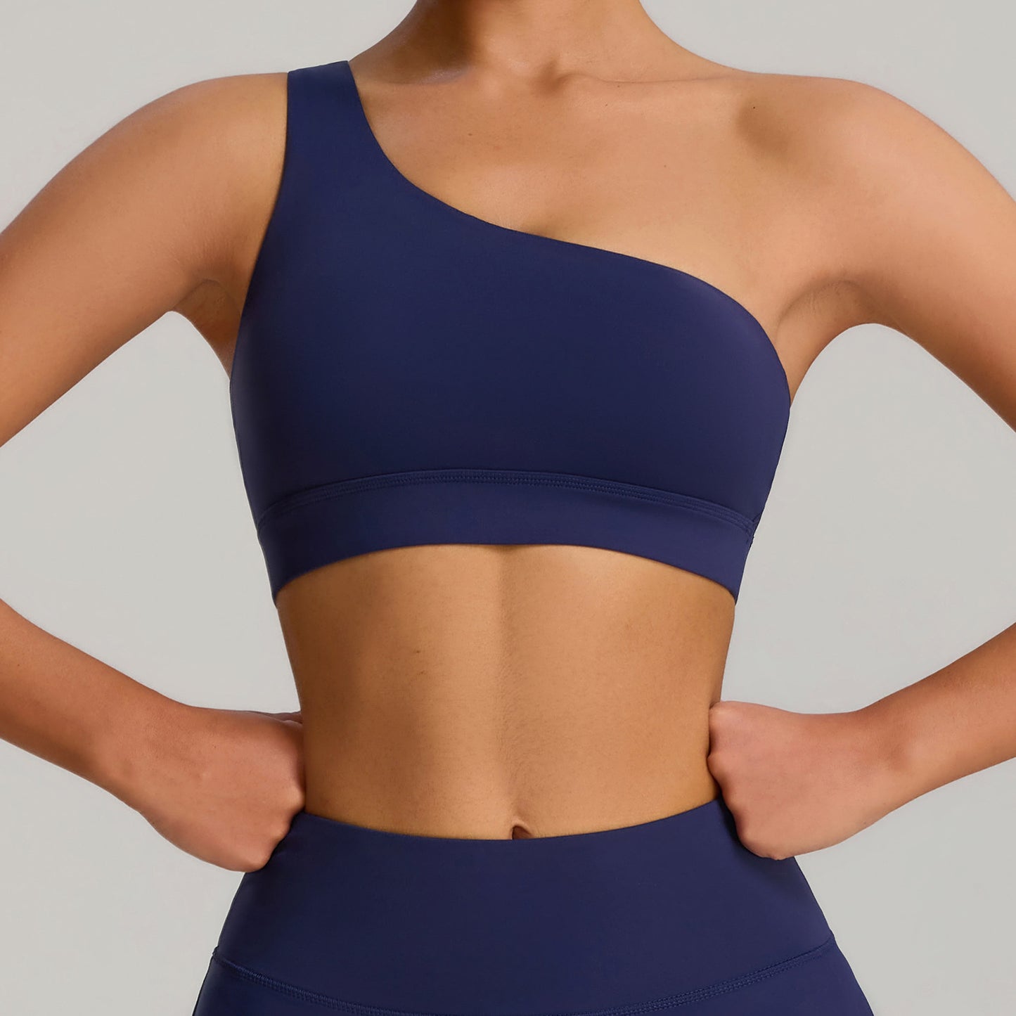 FlexBare AeroBra – One-Shoulder CloudTouch Sports Top