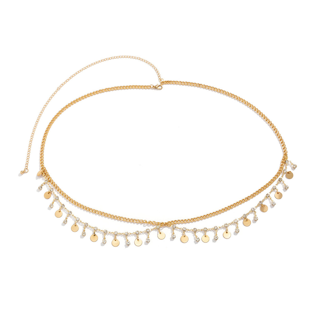 🦋 Waist Chain + Butterfly Rhinestone Tassel Body Chain – Multi-Layer