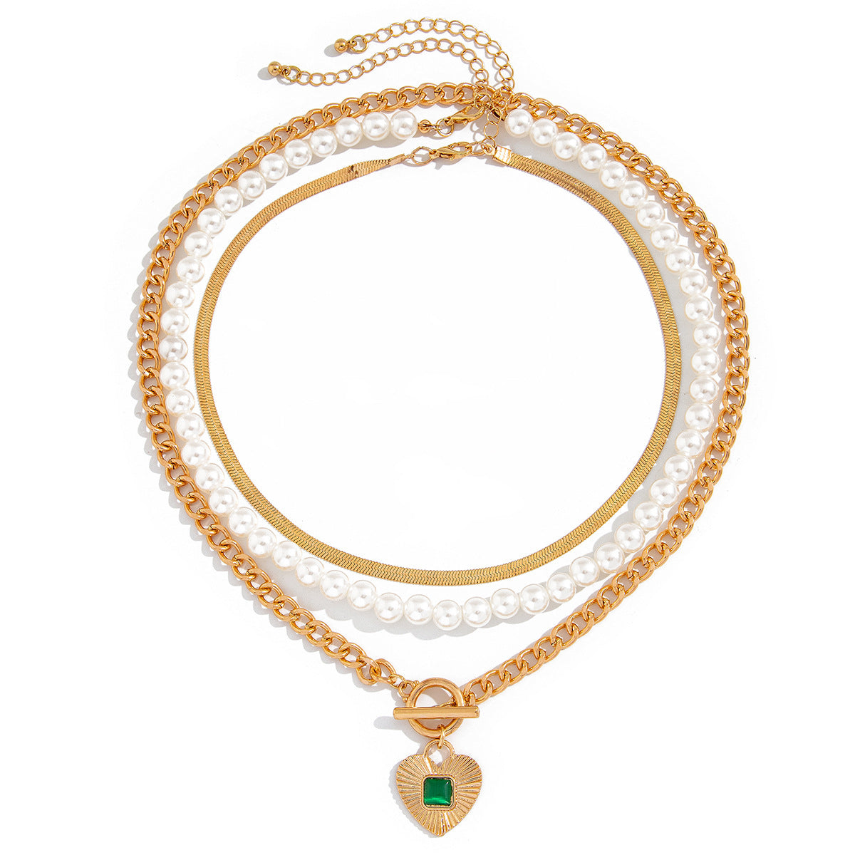 💧 Necklace + Irregular Waterdrop Pearl Pendant Layered Necklace