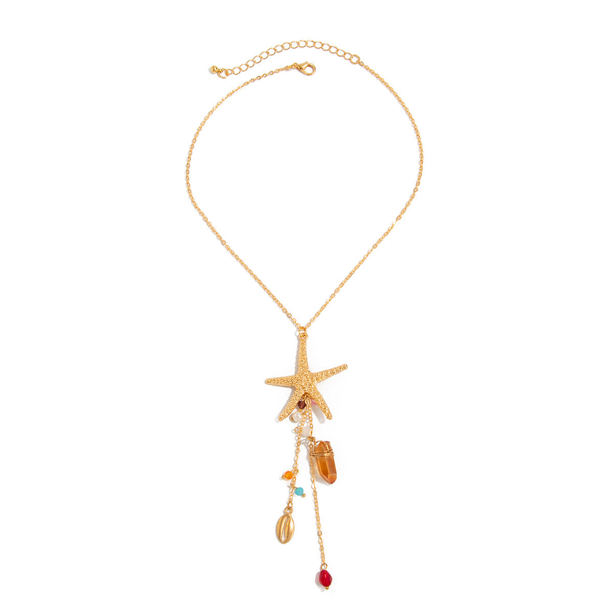 🐚 Necklace Set + Shell Tassel Pendant Chain Set – Summer Seaside Look