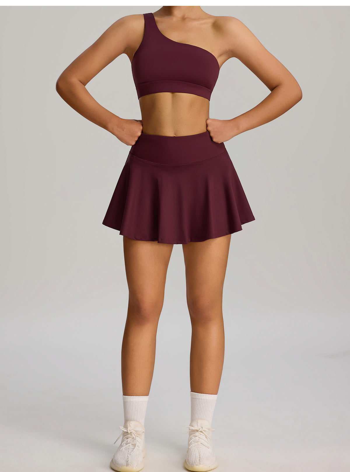 FlexBare AeroBra – One-Shoulder CloudTouch Sports Top