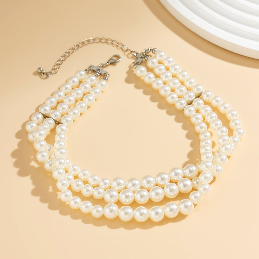 📿 Choker + Handmade Layered Pearl Necklace – Street Snap Favorite