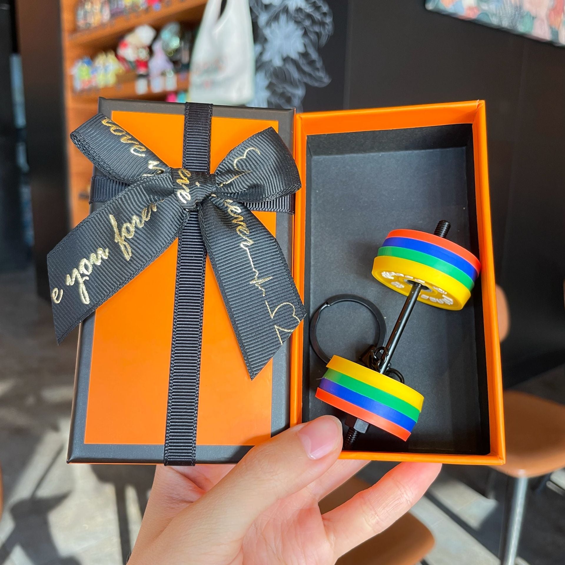 Dumbbell Silicone Keychain