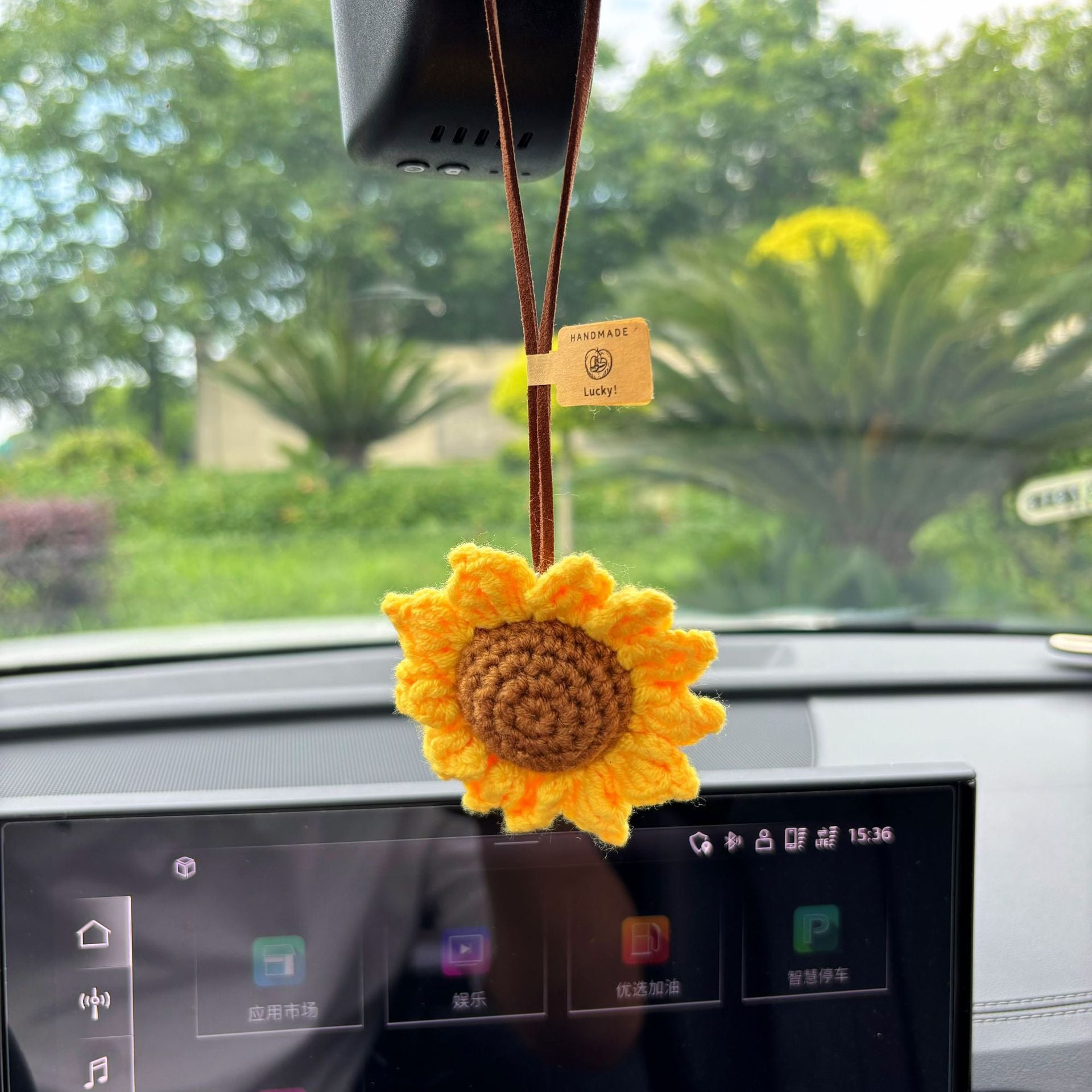 Crochet Plush Car Charm