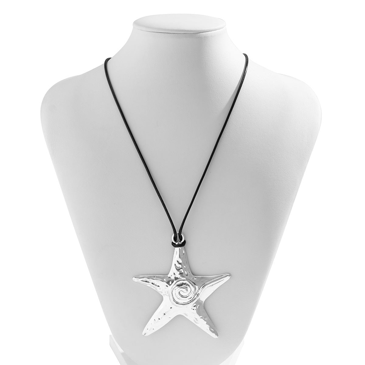 🐚 Choker + Velvet Bow Starfish Pendant Necklace – Statement Sweetpunk