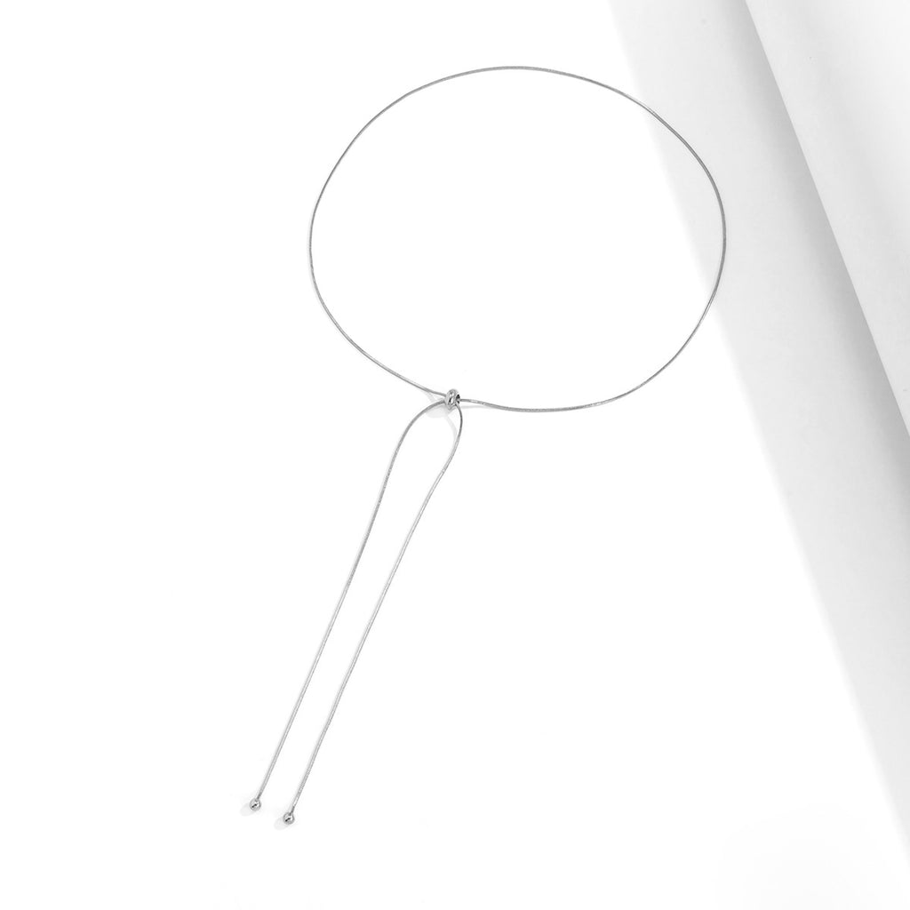 ✨ Necklace + Long Adjustable Tassel Box Snake Chain Necklace