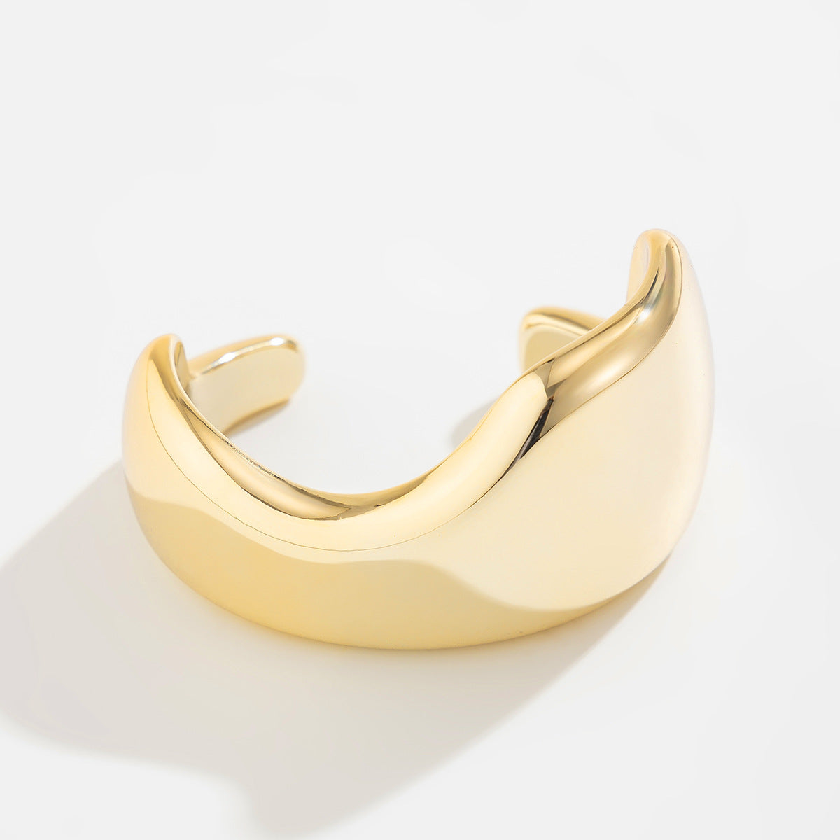 ✨ Bracelet Set + Irregular Glossy Metal CCB Bangles – Light Luxury Texture