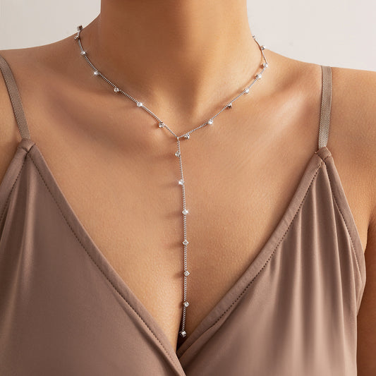 💎 Necklace + Rhinestone Y-Shape Chain – Sweet Street Style