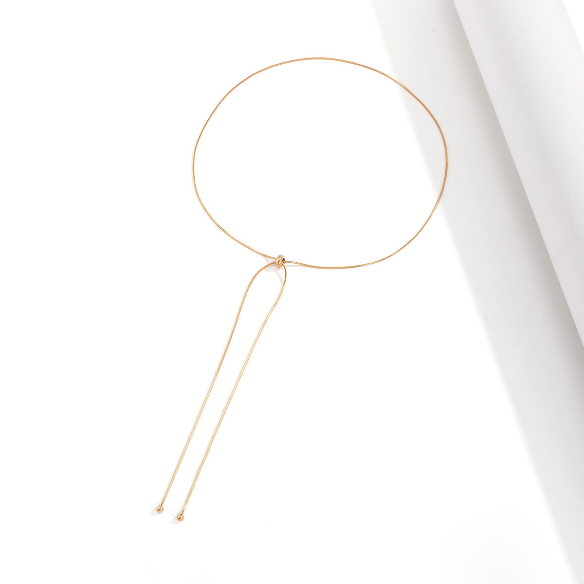 ✨ Necklace + Long Adjustable Tassel Box Snake Chain Necklace