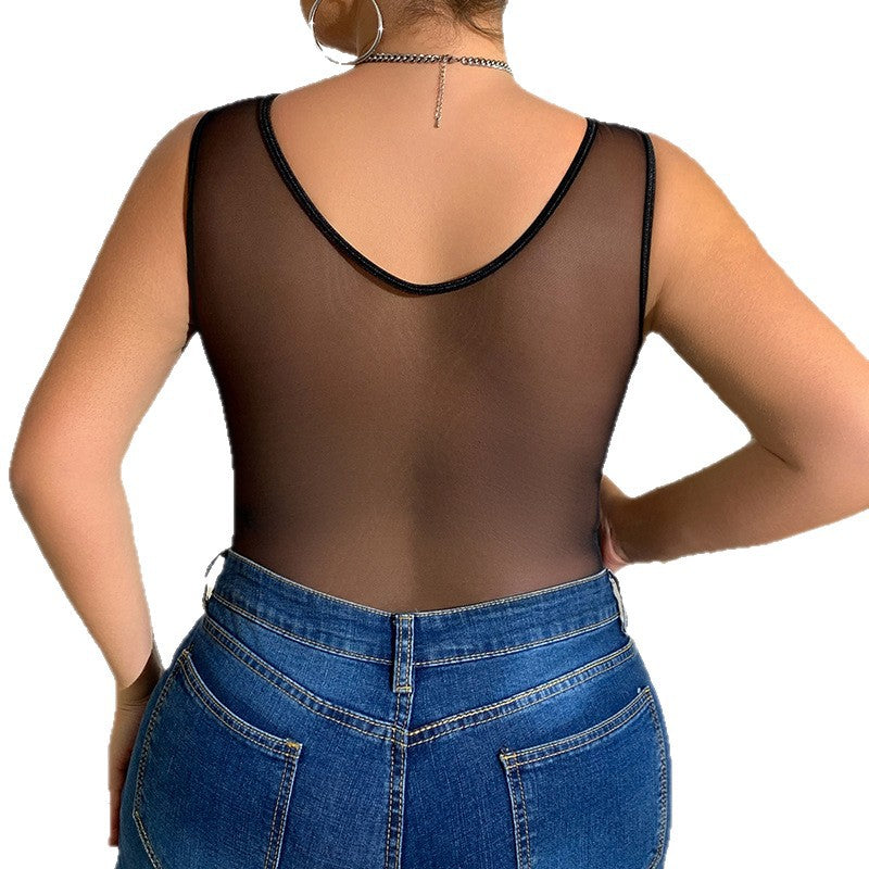 🖤 Sculpt+ | Lace Panel Diamond Mesh Shaping Bodysuit