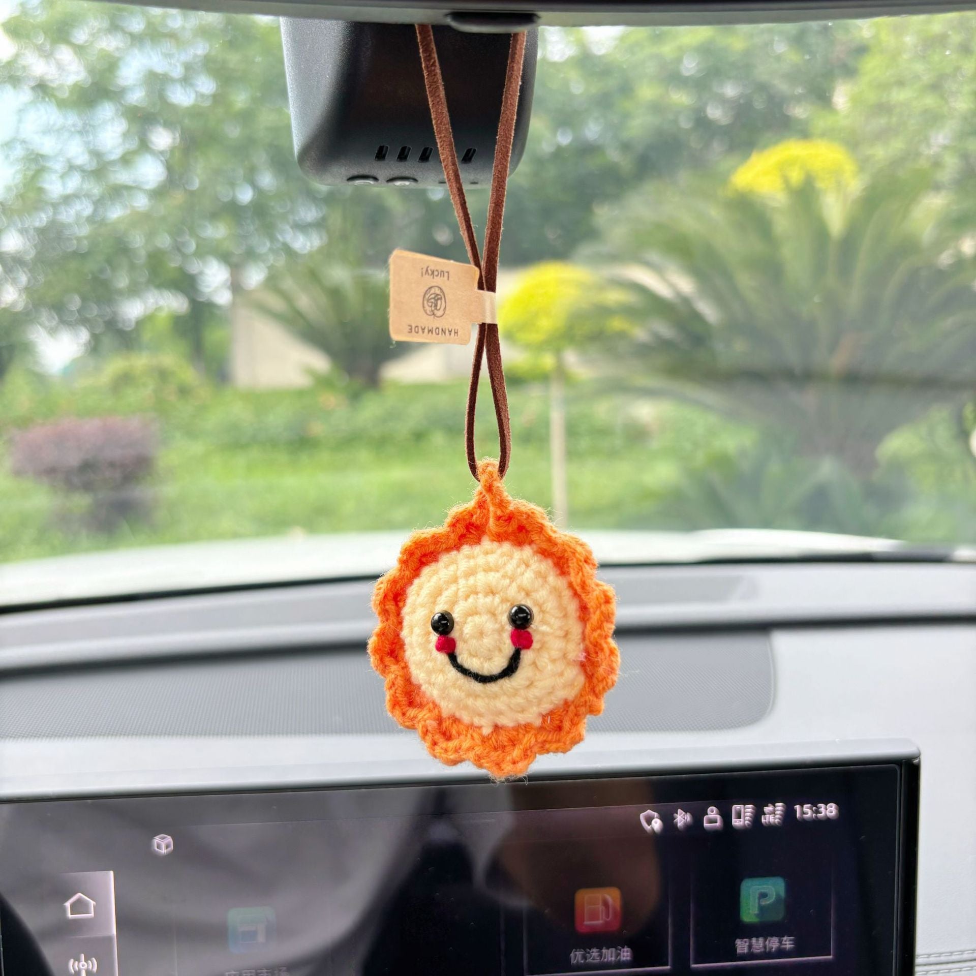 Crochet Plush Car Charm