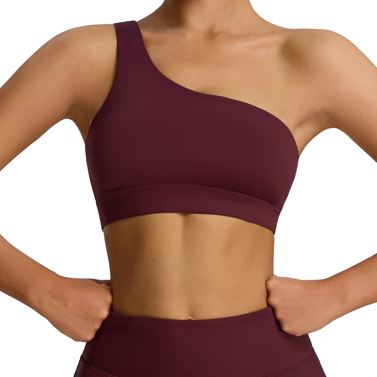 FlexBare AeroBra – One-Shoulder CloudTouch Sports Top