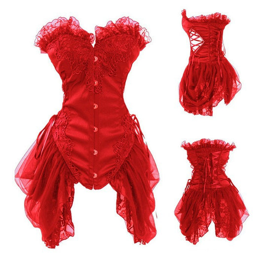 👑 Spicy｜Princess Lace Boned Corset Top