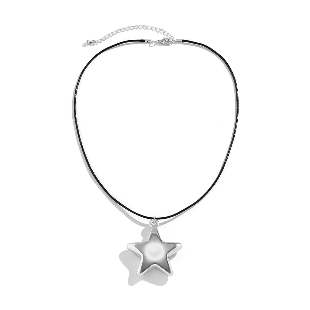 🐚 Choker + Velvet Bow Starfish Pendant Necklace – Statement Sweetpunk