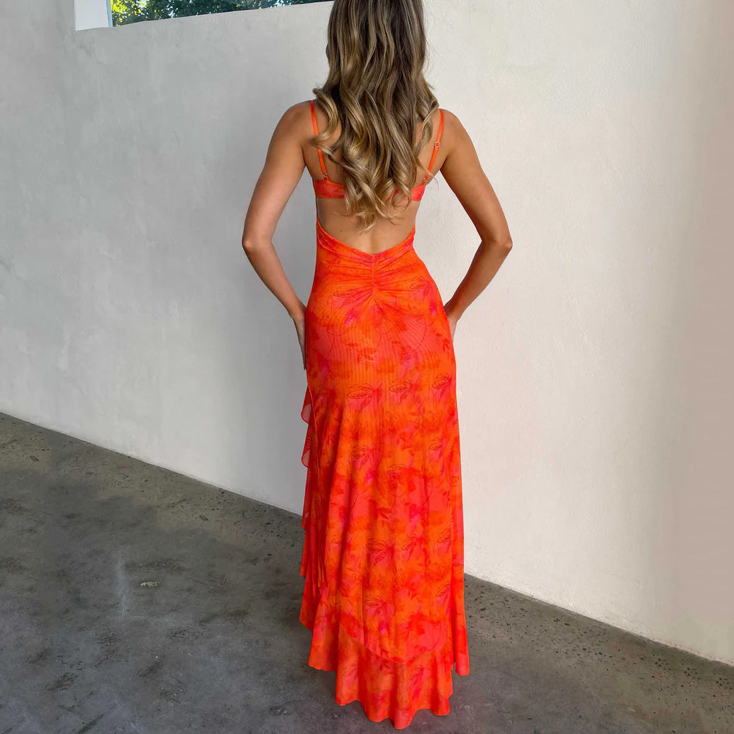 🩰 Spicy | Sheer Lace Slit Dress — Hourglass Shape & Flare