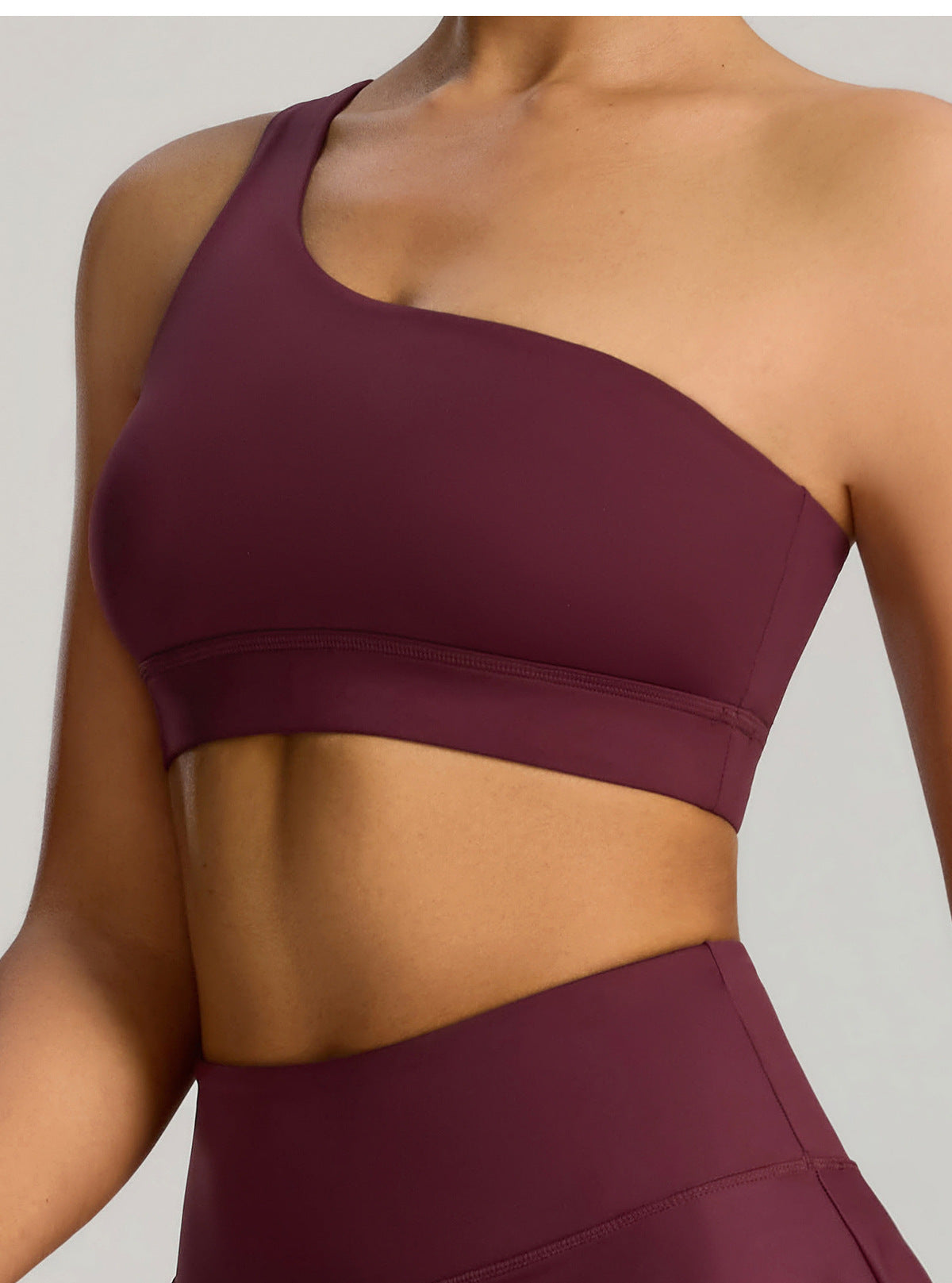 FlexBare AeroBra – One-Shoulder CloudTouch Sports Top