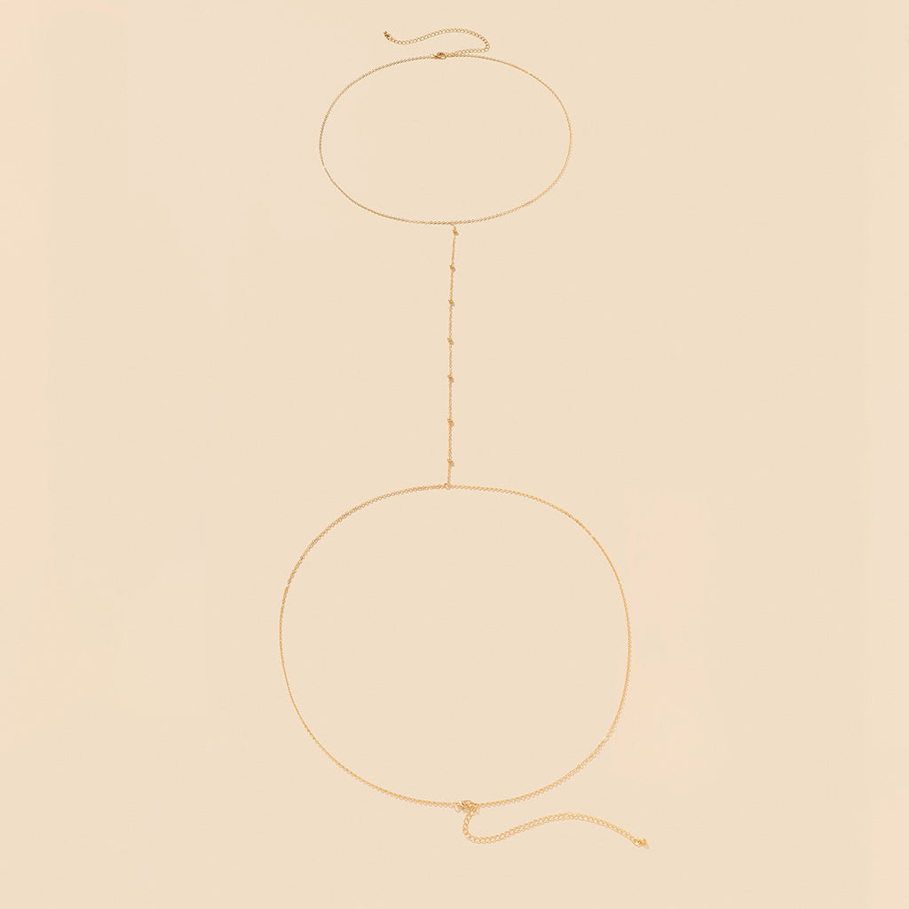 ✨ Body Chain + Minimalist Bikini Chest Chain – Club & Festival Fit