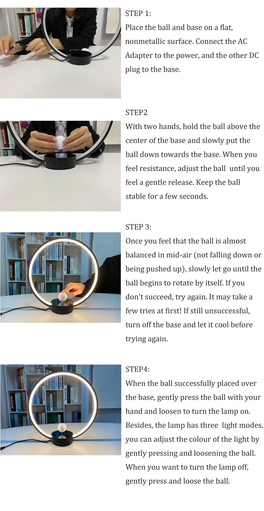Magnetic Levitating Table Lamp