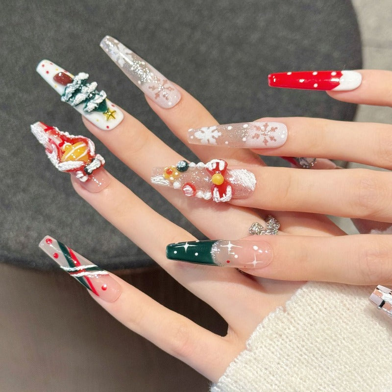 3D Santa Nails